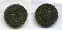 Italien 5 Tornesi ~ Neapel / Sizilien ~ -