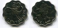 Swaziland 20 Cents ~ Elefant ~ -