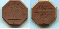 Dresden, Porzellan Medaille Bundeshauptversammlung des Sudetendeutschen Heimatbundes, -