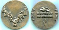 Deutschland Bronzeguss Medaille ~ 20 Jahre Deutsche Bundesbank von Eino Räsänen ~ -