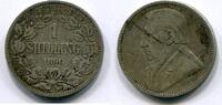 1 Shilling 1896 Süd Afrika ~ Paul Kruger ~ fast ss