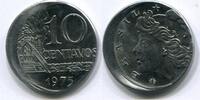 10 Centavos 1975 Brasilien ~ Dezentrierung / dezentriert ~ unc