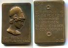 Sachsen, Bronze Plakette 400 Jahrfeier der Nicoleischule in Leipzig, -