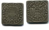 Ulm, Gulden-Klippe auf die Belagerung von Ulm durch die Kaiserlichen Truppen, -