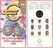 Österreich 50 Schilling ~ Währungsunion - original Folder ~ -