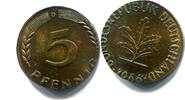 Deutschland, 5 Pfennig auf 1 Pfennig Ronde J.380, -