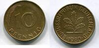 Deutschland 10 Pfennig ~ Fehlprägung - Prägeschwäche ~ -