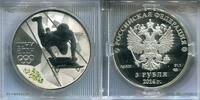 Russland 3 Rubel ~ Olympiade Sotschi - Skeleton ~ -