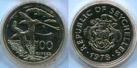 100 Rupees 1978 Seychellen ~ Tier Motiv ~ stgl