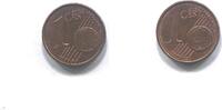 Europa, 1 Cent Fehlprägung-Beidseitig Wertseite !, -