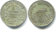 Anhalt-Bernburg, 1/6 Taler Alexander Carl 1834-1863, -