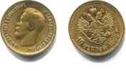 Russland, 10 Rubel/Tscherwonez Nikolaus II. 1894-1917, -