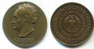 Deutschland-Weimarer Republik, Bronze Medaille Johann Wolfgang von Goethe 1749-1832-auf seinen 100.Todestag, -