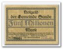Deutschland 5 Mio. Mark ~ Hamburg / Sande - Gemeindevorstand ~ -