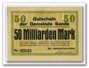 Deutschland 50 Mrd. Mark ~ Hamburg / Sande - Gemeindevorstand ~ -