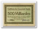 Deutschland 500 Mrd. Mark ~ Hamburg / Sande - Gemeindevorstand ~ -