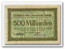 Deutschland 500 Mrd. Mark ~ Hamburg / Sande - Gemeindevorstand ~ -