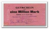 Deutschland 1 Mio. Mark ~ Hamburg / Schiffbek - Vereinigte Jute Spinnereien und Webereien AG ~ -