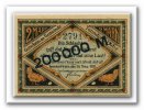 Deutschland 200.000 Mark ~ Hamburg / Tonndorf Lohe - Überdruck auf Serienschein 2 Mark + Stempel ~ -