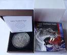 Burkina Faso 1000 Francs CFA 2013 Sabre-Toothed Tiger - Säbelzahntiger 1 Oz Silber Antik-Finish
