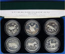 Turkmenistan 6 x 500 Manat 1996 Endangered Wildlife Silver Proof Collection