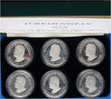 Turkmenistan 6 x 500 Manat 1996 Endangered Wildlife Silver Proof Collection