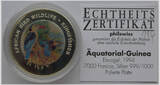 Äquatorial-Guinea 7000 Francs 1994 Eisvogel - Farbmünze Proof, fleckig angelaufen, leichte Kratzer