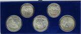 Russland / UdSSR 3 x 10 Rubel + 2 x 5 Rubel 1978 Olympische Spiele Moskau BU, angelaufen