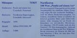 Nordkorea 100 Won 1999 Fauna of Asia - Panda auf einem Ast - Farbmünze Proof, fleckig, verfärbt