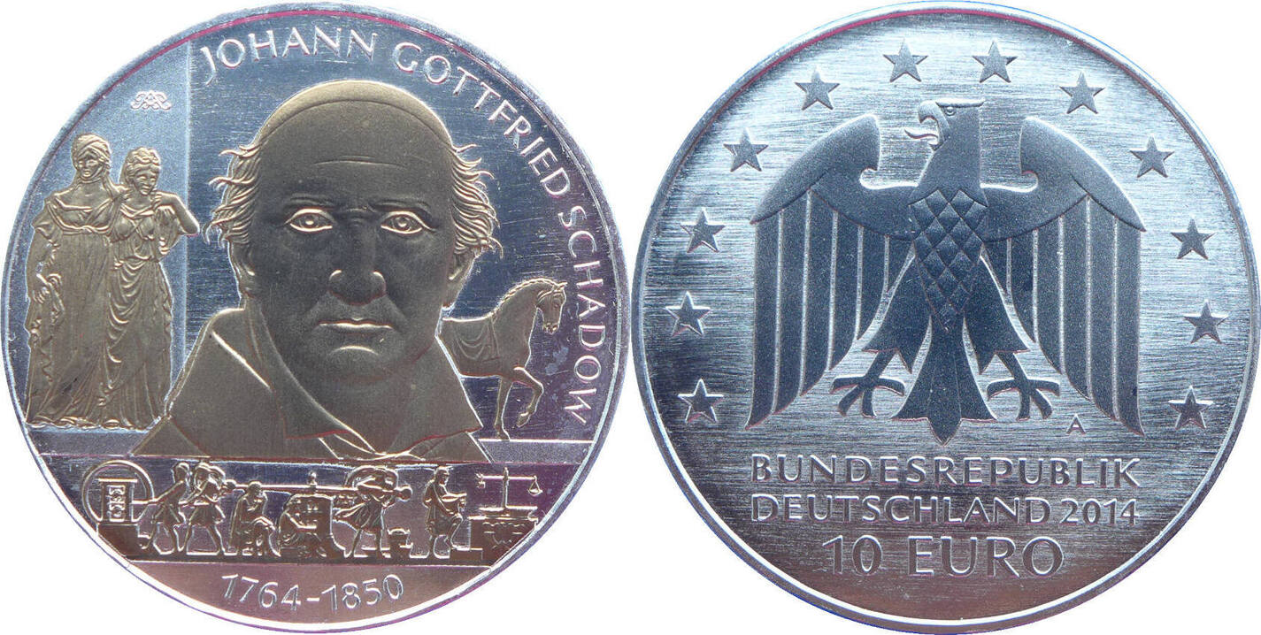 Deutschland 10 Euro 2014 A 250. Geburtstag Johann Gottfried Schadow ...