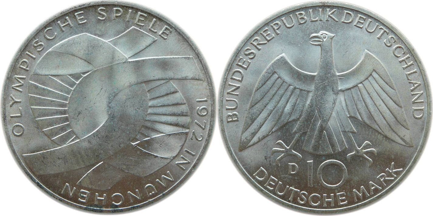 Wert 10 Mark Münze Olympische Spiele 1972 Deutschland - BRD 10 Mark 1972 D Olympische Spiele in München 1972