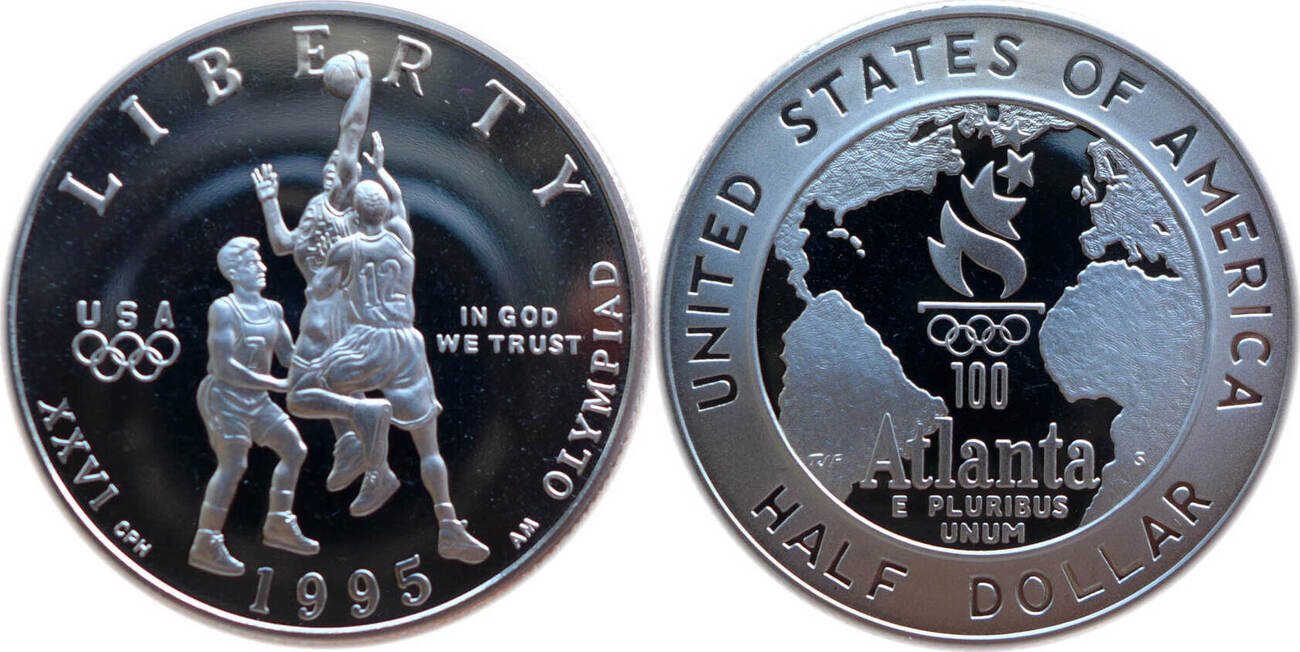 USA Half Dollar 1995-S Olympische Sommerspiele 1996 in Atlanta ...