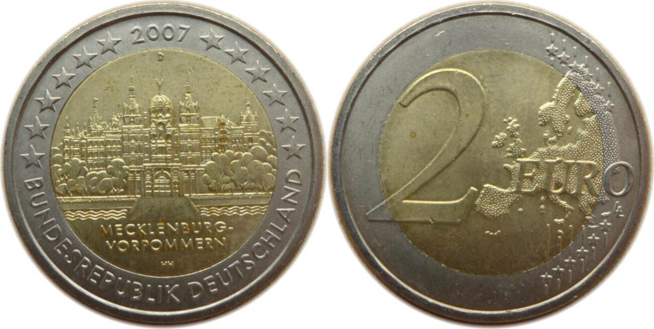 Wert 2 Euro Münze Mecklenburg Vorpommern 2007 www.ma-shops.com
