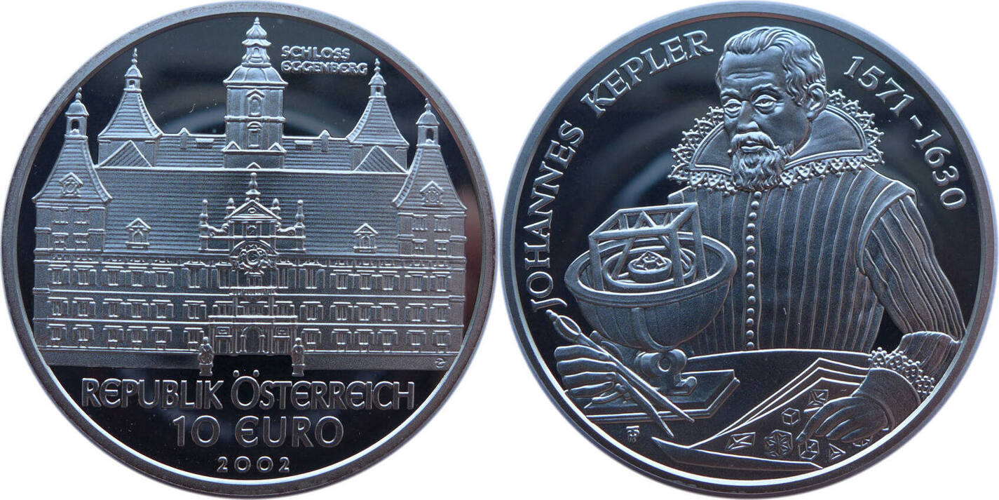 Österreich 10 Euro 2002 Schloss Eggenberg - Johannes Kepler Proof