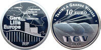 Frankreich 10 Euro TGV und Bahnhof Lille Europe -