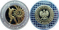 Polen 1 Zloty Gedenkmünze FIFA Fussball-WM in Deutschland 2006 - Silber mit Goldapplikation -