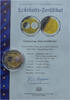 Slowenien Medaille Erstabschlag Silber-Slowenien mit Gold veredelt -
