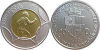 Andorra 20 Diners Olympische Spiele 2000 in Australien - Läufer - mit 1,6 g Gold Inlay