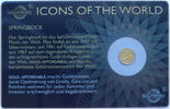 Ruanda 10 Francs 2015 Icons of the world - Springbock - 1/200 Oz Gold CH UNC