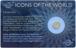 Ruanda 10 Francs 2015 Icons of the world - Känguru - 1/200 Oz Gold CH UNC