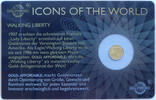 Ruanda 10 Francs 2015 Icons of the world - Walking Liberty - 1/200 Oz Gold CH UNC
