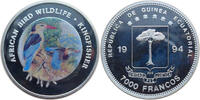 Äquatorial-Guinea 7000 Francs Eisvogel - Farbmünze -
