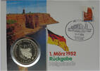 Deutschland Medaille Numisbrief - 1. März 1952 Rückgabe der Insel Helgoland -