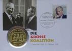 Deutschland Medaille Numisbrief Die Grosse Koalition 1. Dezember 1966 - 21. Oktober 1969 -