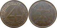 Weimarer Republik 4 Reichspfennig Brüning-Taler -