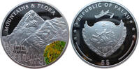 5 Dollars 2009 Palau Der Eiger- Silber mit Farbapplikation PP, minimal fleckig