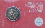 Frankreich 2 Euro Olympische Spiele 2024 in Paris - in Coincard - rot -