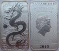 Australien 1 Dollar Barren Drachen - 1 Oz Silberbarren -
