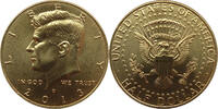 USA Half Dollar J. F. Kennedy - vergoldet mit 24 Kt Gold -