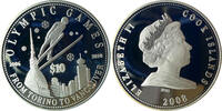 Cook-Islands 10 Dollars Symbolischer Sprung von Turin nach Vancouver -